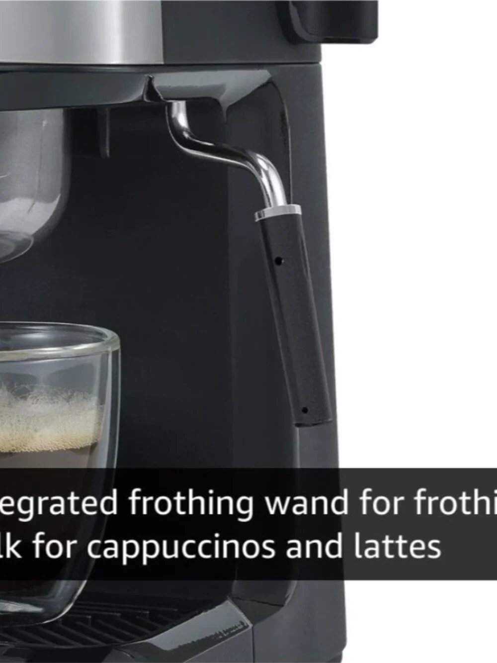 Mr. Coffee 4-Shot Steam Espresso Cappuccino and Latte Maker with Stainless Steel